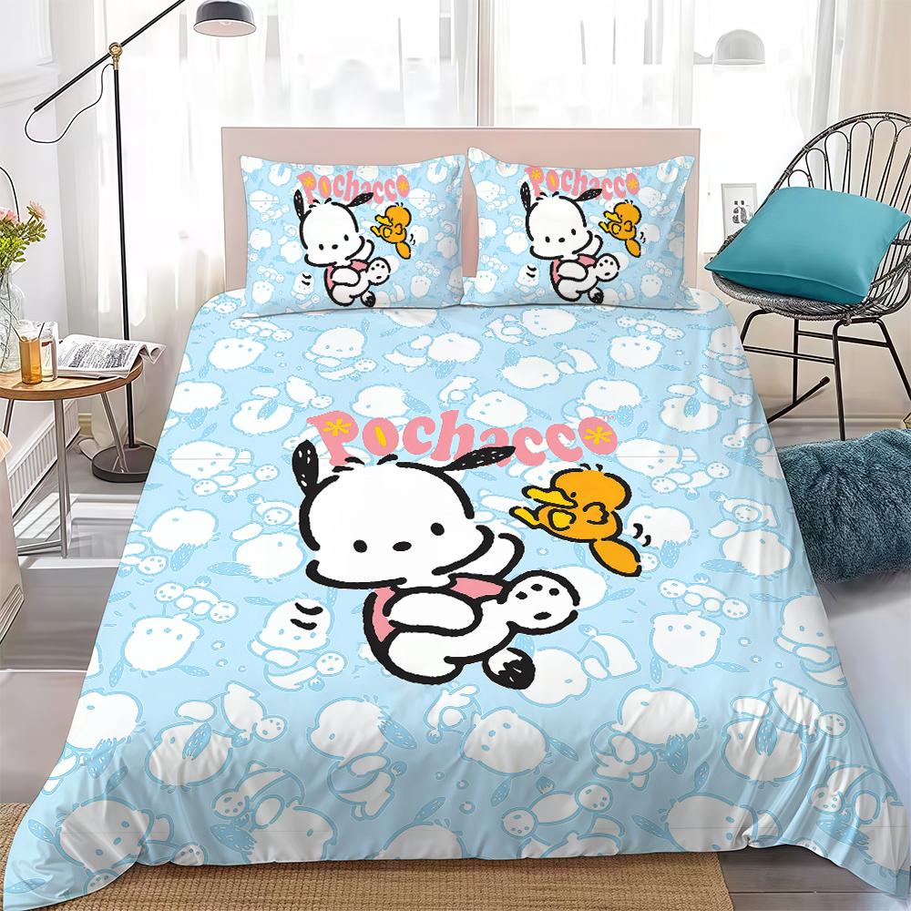 P-Pochacco Cute Duvet Cover Set Home Style Bedding Soft Laundry Cotton Bed 3 Piece Set Student Dormitory Gift 135x200cm
P-Pochacco Cute Duvet Cover Set Home Style Bedding Soft Laundry Cotton Bed 3 Piece Set Student Dormitory Gift 135x200cm