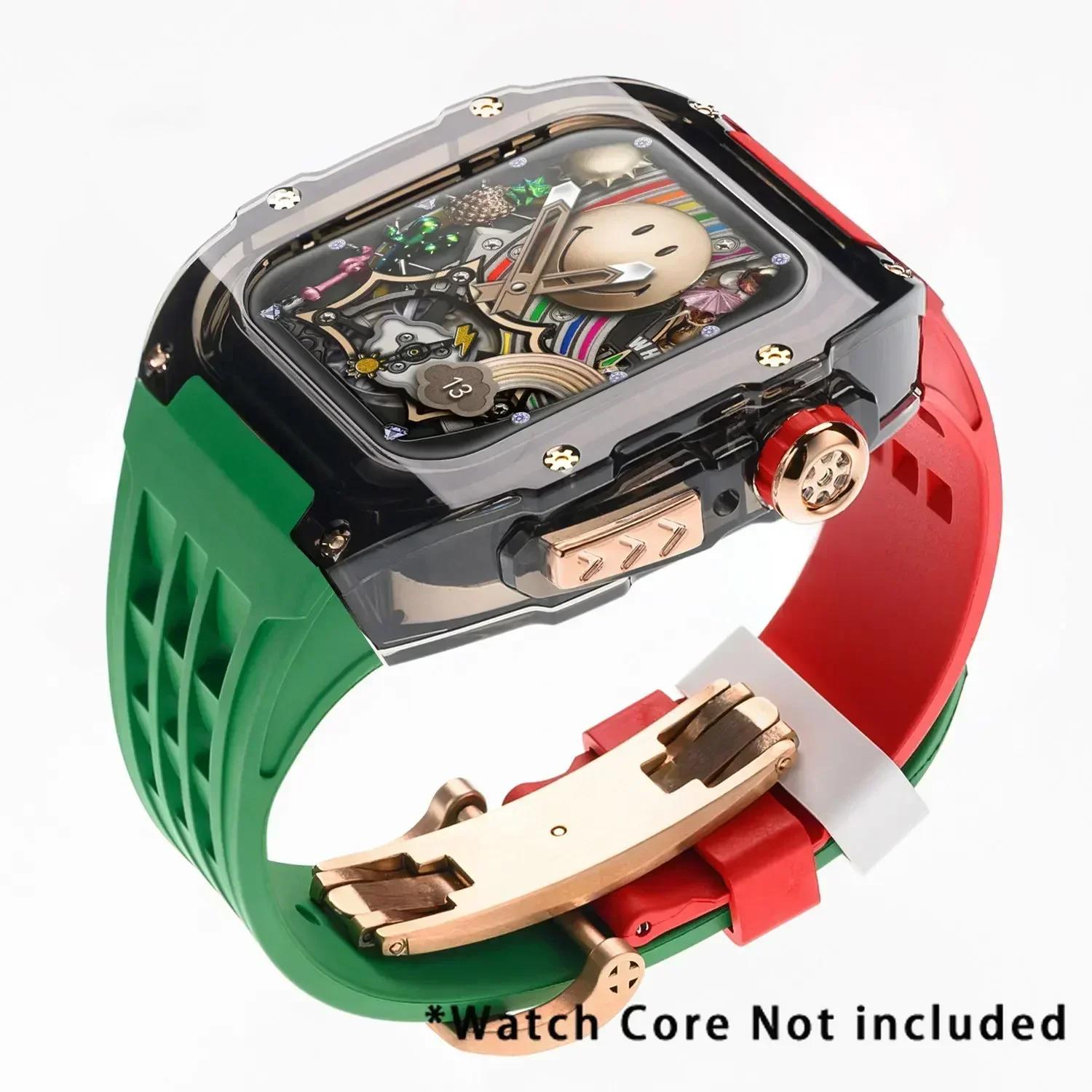 Розкішний набір для модифікації Glacier для IWatch Series 9 8 7 6 5 4SE 45MM 44MM Прозорий чохол для Apple Watch Ultra 3 49mm Модний ремінець 45MM Or 44MM
Розкішний набір для модифікації Glacier для IWatch Series 9 8 7 6 5 4SE 45MM 44MM Прозорий чохол для Apple Watch Ultra 3 49mm Модний ремінець 45MM Or 44MM