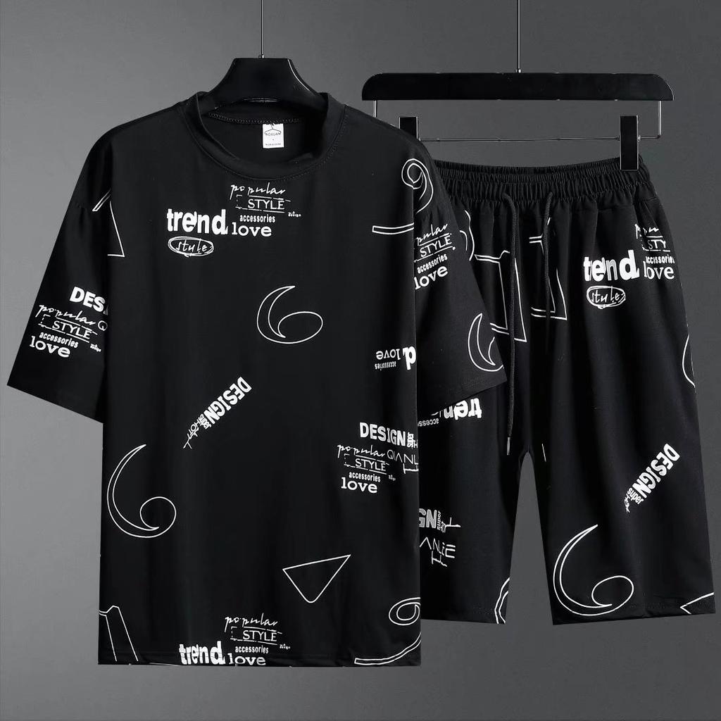 Men s Summer Striped Sports Set Plus Size Sports Running Suit Short Sleeve + Shorts 2 Piece Set L
Men s Summer Striped Sports Set Plus Size Sports Running Suit Short Sleeve + Shorts 2 Piece Set L