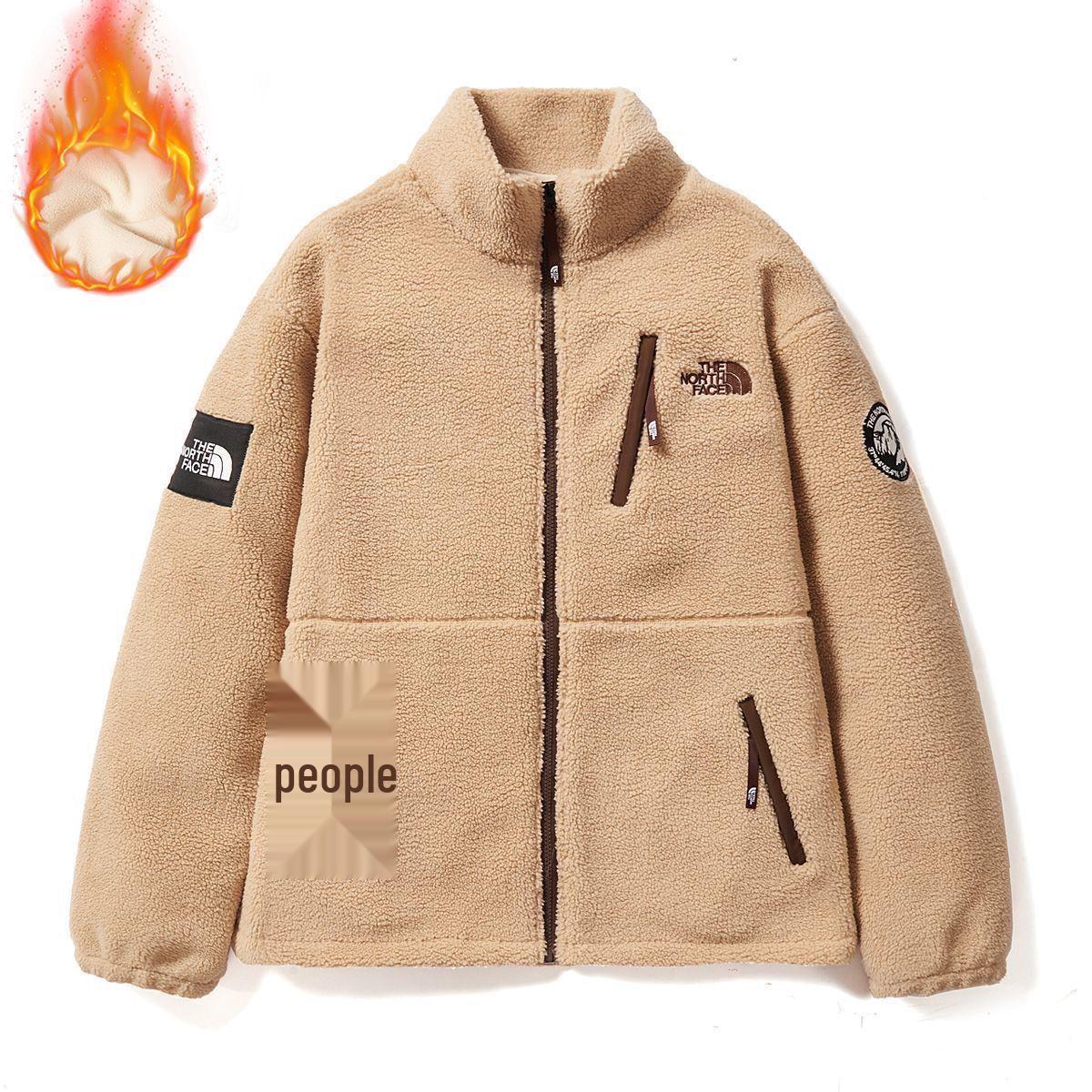 Unisex Trendy Lambswool Embroidered Stand Collar Fleece-Lined Thick Jacket for Couples S for 80-100 jin хакі
Unisex Trendy Lambswool Embroidered Stand Collar Fleece-Lined Thick Jacket for Couples S for 80-100 jin хакі