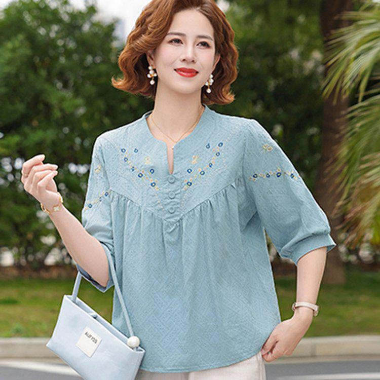 Trendy Women s Loose Short-Sleeve Summer Top for Middle-Aged & Elderly 2XL
Trendy Women s Loose Short-Sleeve Summer Top for Middle-Aged & Elderly 2XL