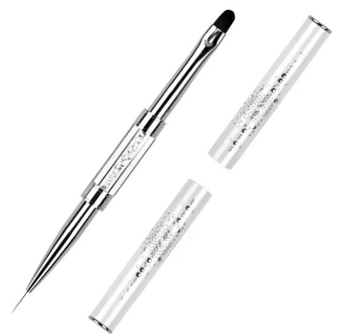 Pro Dual-Ended Builder Gel Nail Art Brush Rhinestone Handle for Painting French Tip Nail Brush Polish Gel Liner Manicure Tools
Pro Dual-Ended Builder Gel Nail Art Brush Rhinestone Handle for Painting French Tip Nail Brush Polish Gel Liner Manicure Tools