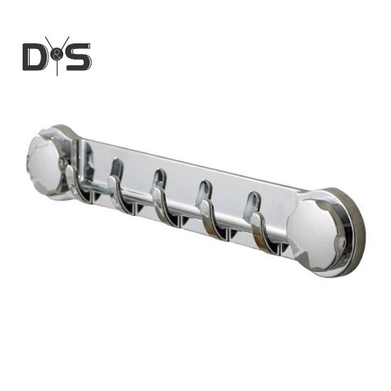 1/2 шт. Многофункциональный настенный крючок для ванной комнаты с присоской, полированная поверхность, нержавеющая настенная вешалка для полотенец, органайзер для одежды и пальто 1pc серебряный