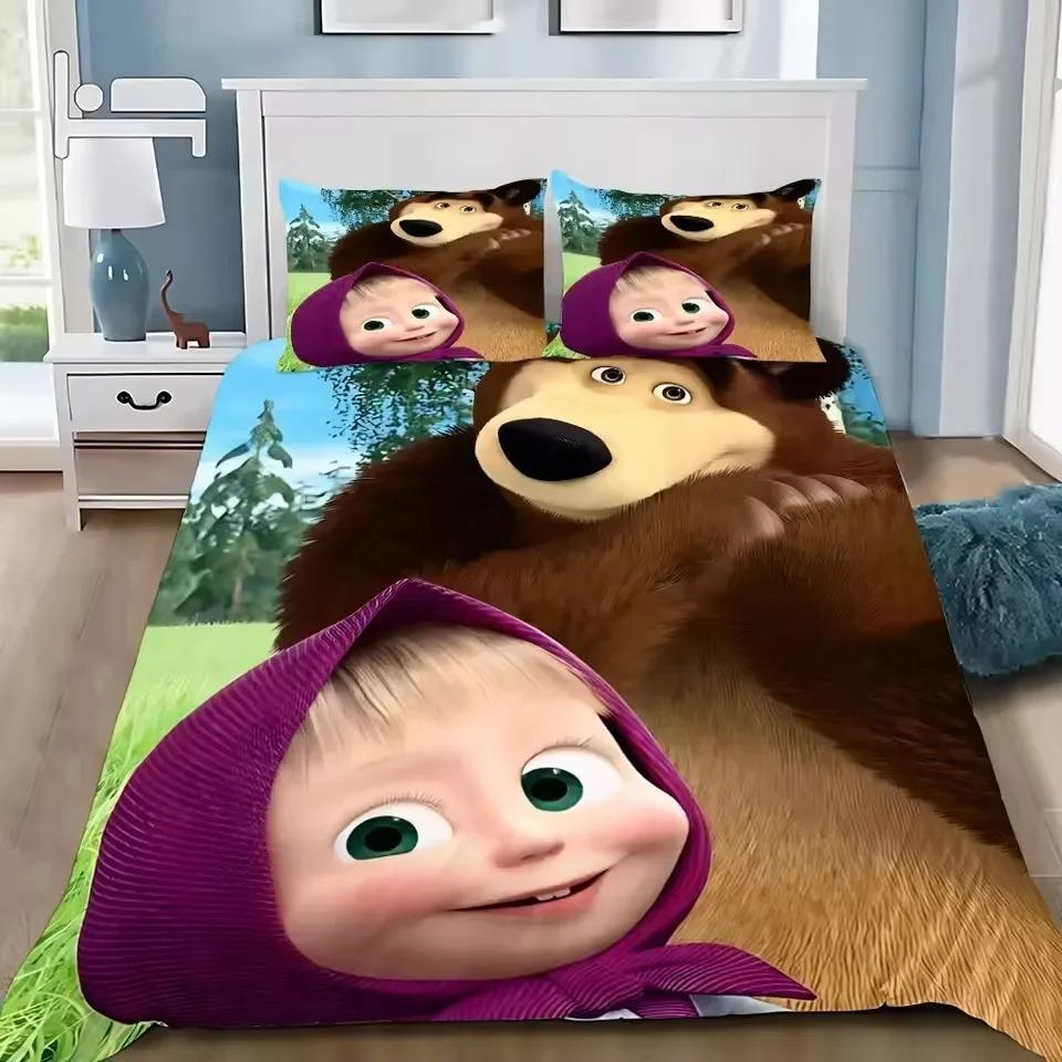 Маша та Ведмеді 3D-друкована наволочка для ковдри Наволочка Комплект постільної білизни Твін Фул Квін Кінг Для декору спальні EU Double(200*200cm)3pcs
Маша та Ведмеді 3D-друкована наволочка для ковдри Наволочка Комплект постільної білизни Твін Фул Квін Кінг Для декору спальні EU Double(200*200cm)3pcs
