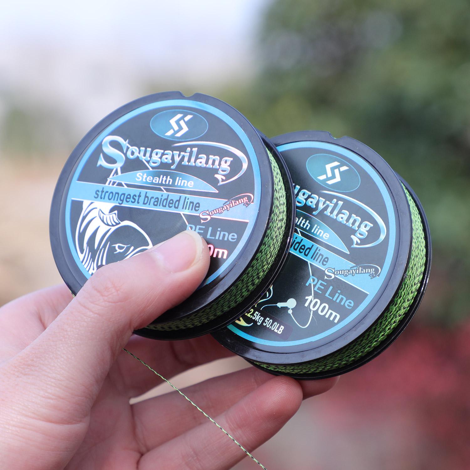 Рыболовная леска Sougayilang 100 м, мультифиламентная плетеная японская рыболовная снасть для окуня, рыболовная проволока 0.4