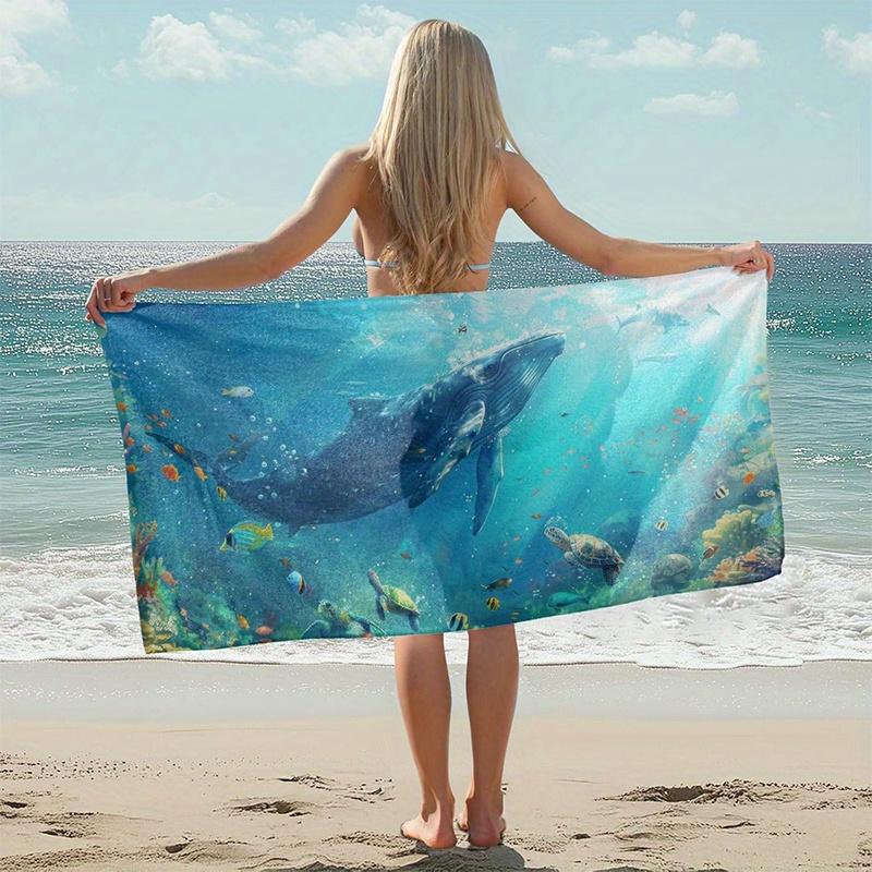 Beach Towel Ocean Whale Beach Towel Patterned Sunscreen And Windproof Suitable For Swimming Pool Camping Travel Blanket W30*H60(CM)
Beach Towel Ocean Whale Beach Towel Patterned Sunscreen And Windproof Suitable For Swimming Pool Camping Travel Blanket W30*H60(CM)