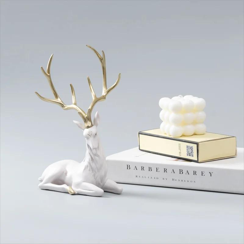 Високоякісна статуетка оленя, фігурки північного оленя, смоляна скульптура для вітальні, розкішна прикраса для дому, скандинавські настільні прикраси, нові
Високоякісна статуетка оленя, фігурки північного оленя, смоляна скульптура для вітальні, розкішна прикраса для дому, скандинавські настільні прикраси, нові