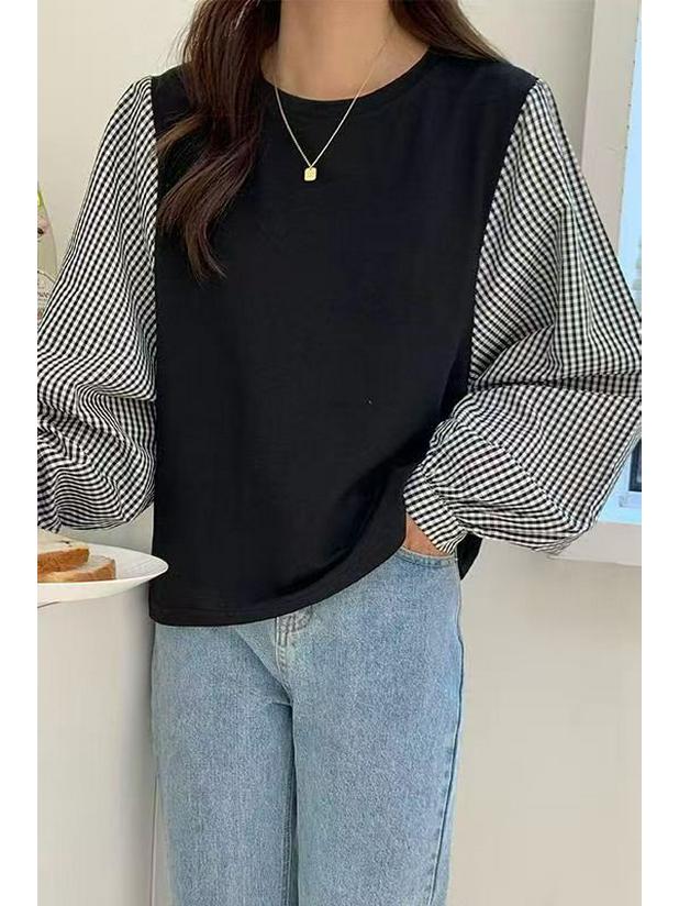 Women s Korean Slimming Long-Sleeve Plaid Patchwork Two-Piece Style Top, 2026 Autumn Trend One Size чорний
Women s Korean Slimming Long-Sleeve Plaid Patchwork Two-Piece Style Top, 2026 Autumn Trend One Size чорний