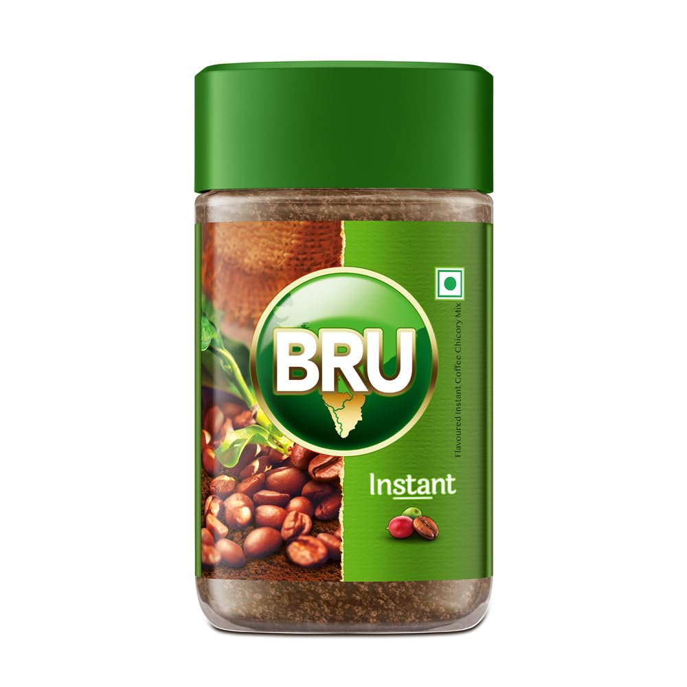 Bru Instant Bottle | Aromatic Coffee From South Indian Plantations | Premium Blend of Robusta & Arabica Beans For a Rich Coffee Experience | 75 G
Bru Instant Bottle | Aromatic Coffee From South Indian Plantations | Premium Blend of Robusta & Arabica Beans For a Rich Coffee Experience | 75 G