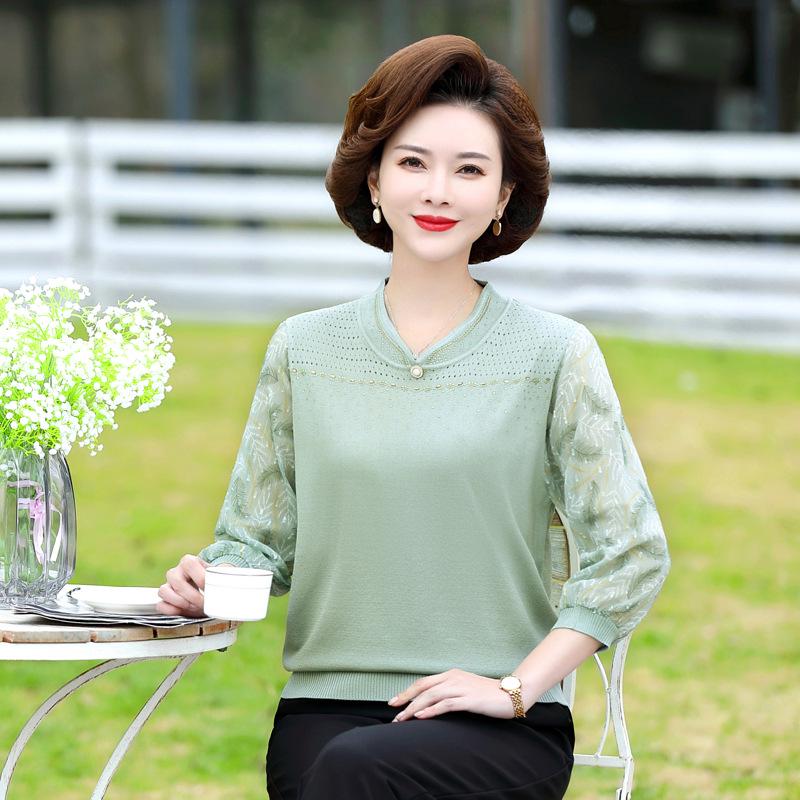 Elegant Knit Top for Middle-Aged Women - Plus Size, 3/4 Sleeves, Spring & Summer Wear L (recommended 80-100 kg) світло-зелений колір
Elegant Knit Top for Middle-Aged Women - Plus Size, 3/4 Sleeves, Spring & Summer Wear L (recommended 80-100 kg) світло-зелений колір
