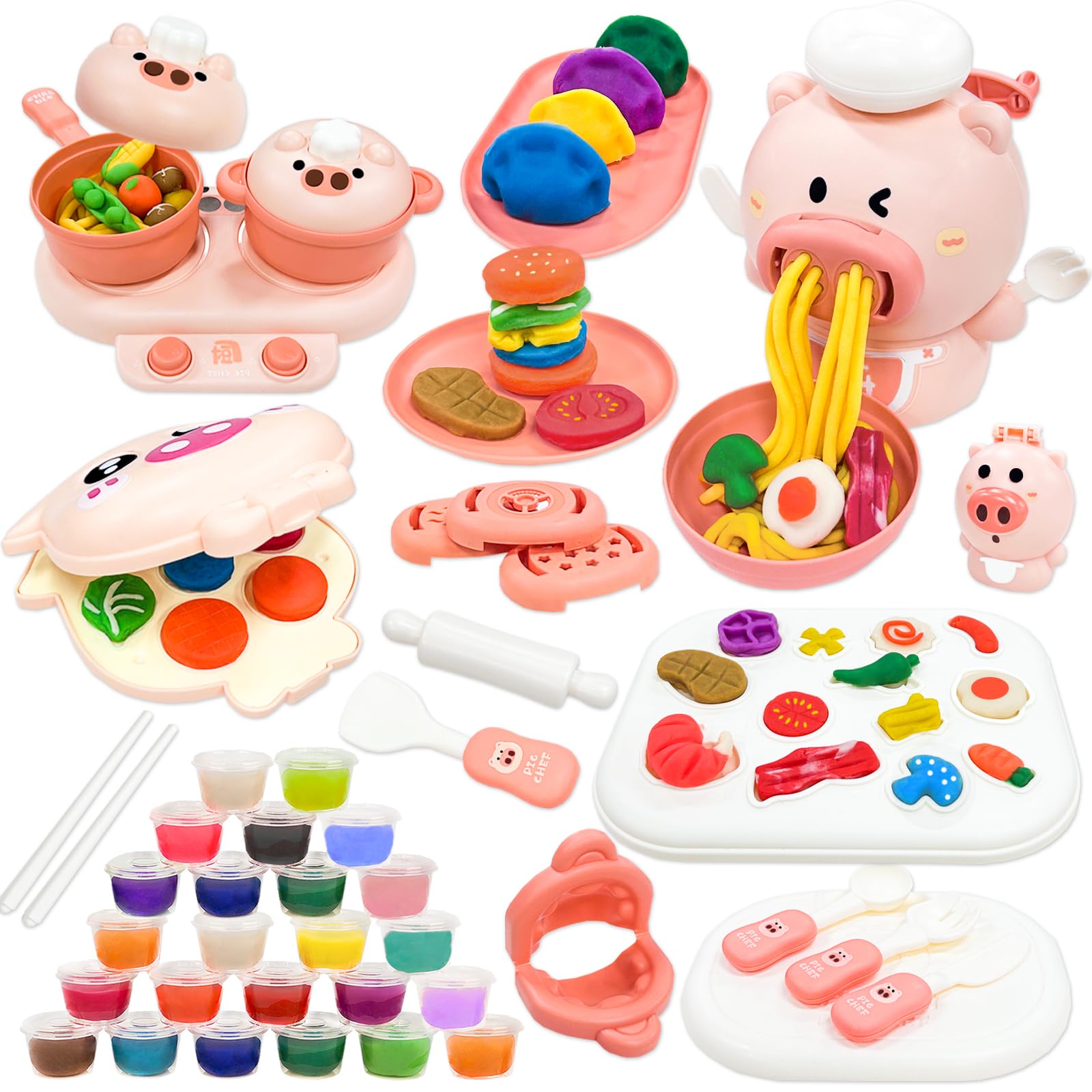 VBACALA 24 Wheat Clay Animal Noodle Hamburger Clay Clay Storage Case Pretend Pretend 48 Pieces Clay, Colors, Clay, 2-in-1, Toy, Classic, Maker, Maker,
VBACALA 24 Wheat Clay Animal Noodle Hamburger Clay Clay Storage Case Pretend Pretend 48 Pieces Clay, Colors, Clay, 2-in-1, Toy, Classic, Maker, Maker,