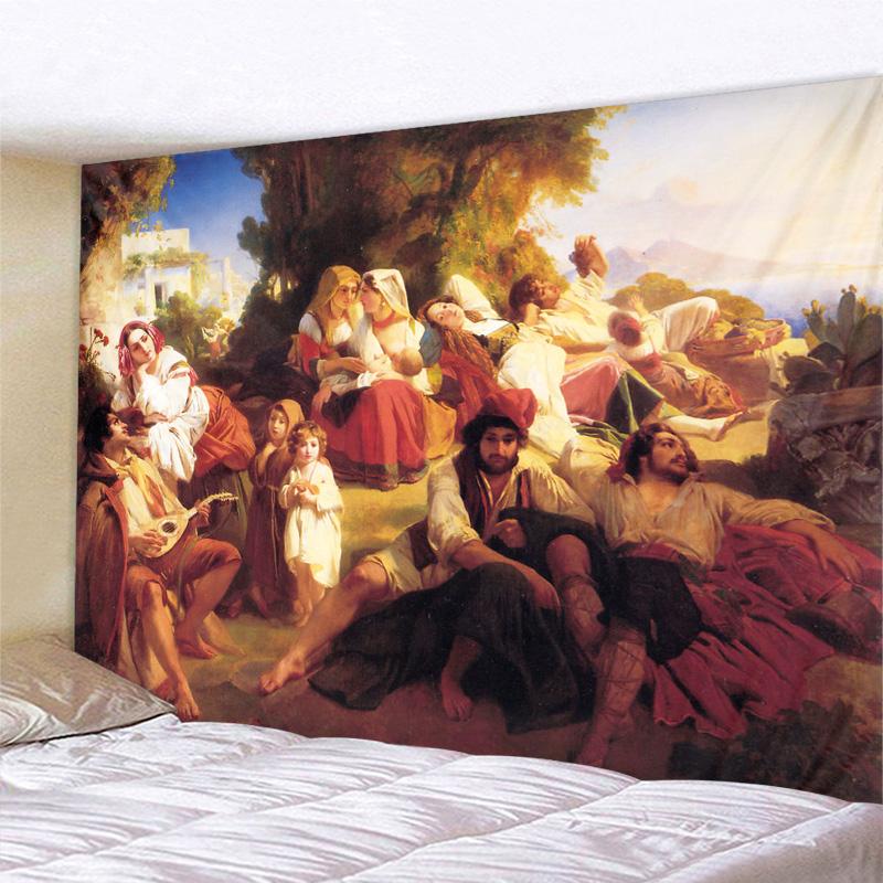 Retro Oil Painting Tapestry Bohemian Wall Hanging Bed Sheet Sofa Blanket Home Room Decor 100x150cm(39x59in)
Retro Oil Painting Tapestry Bohemian Wall Hanging Bed Sheet Sofa Blanket Home Room Decor 100x150cm(39x59in)