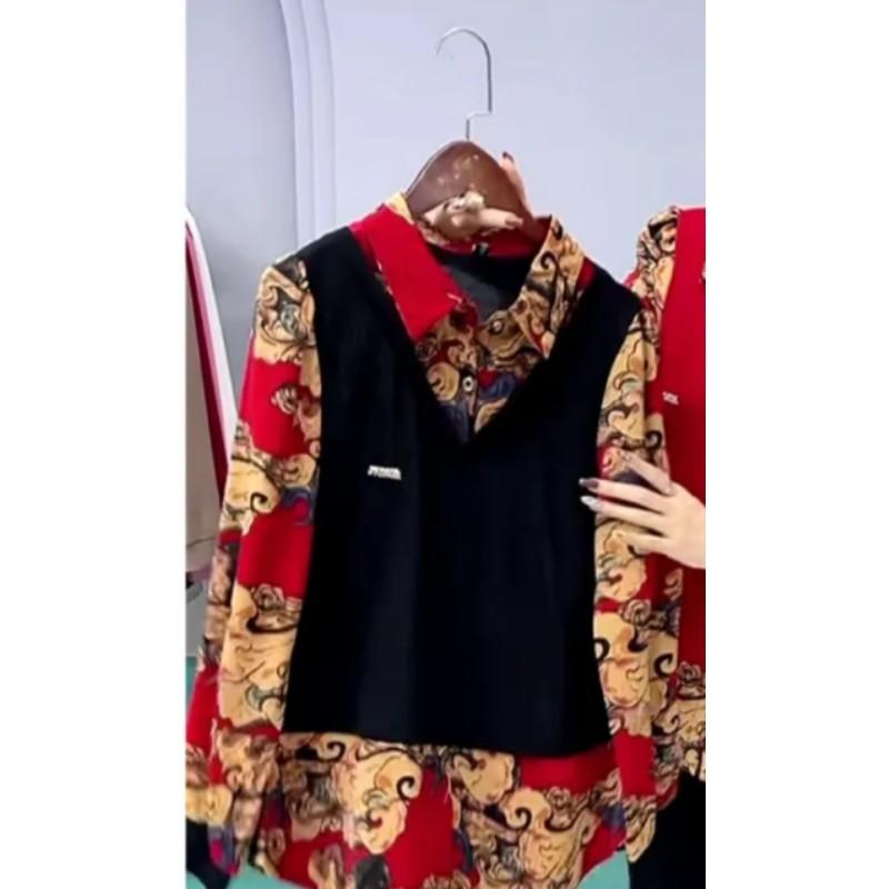 Women s Spring/Fall Shirt Collar Patchwork Long-Sleeve Top Simple Commuter Shirt L
Women s Spring/Fall Shirt Collar Patchwork Long-Sleeve Top Simple Commuter Shirt L