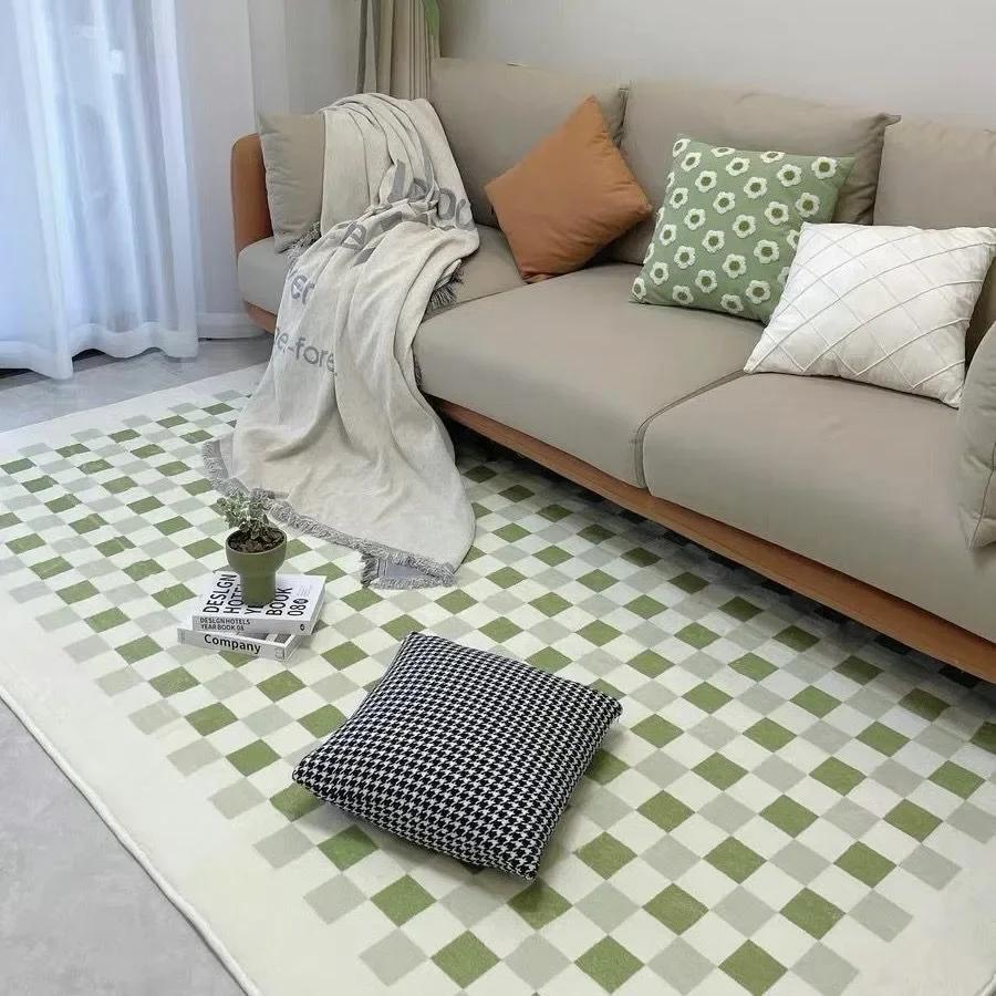 1PC Vintage Plaid Pattern Imitation Cashmere Carpet Living Room Large Sofa Carpet Simple Household Coffee Table Carpet Full Pave 80x120CM
1PC Vintage Plaid Pattern Imitation Cashmere Carpet Living Room Large Sofa Carpet Simple Household Coffee Table Carpet Full Pave 80x120CM