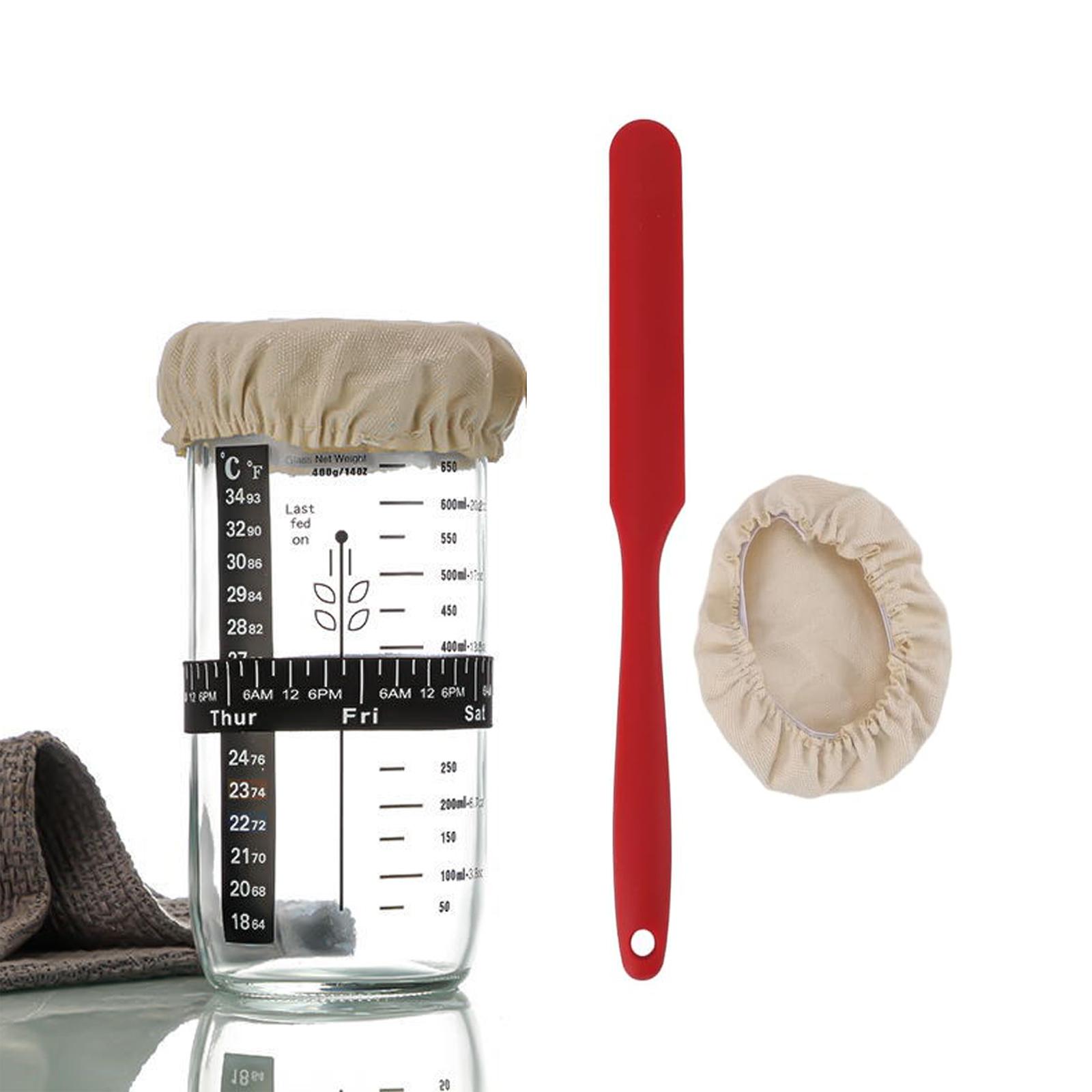 Sourdough Bread Baking Jar Kit, Easy Fermentation 24oz Glass Jars With Scraper, Thermometer And Cloth Cover, Sourdough Starter Tool For Home Baking 730ml Set (Type A)#1
Sourdough Bread Baking Jar Kit, Easy Fermentation 24oz Glass Jars With Scraper, Thermometer And Cloth Cover, Sourdough Starter Tool For Home Baking 730ml Set (Type A)#1