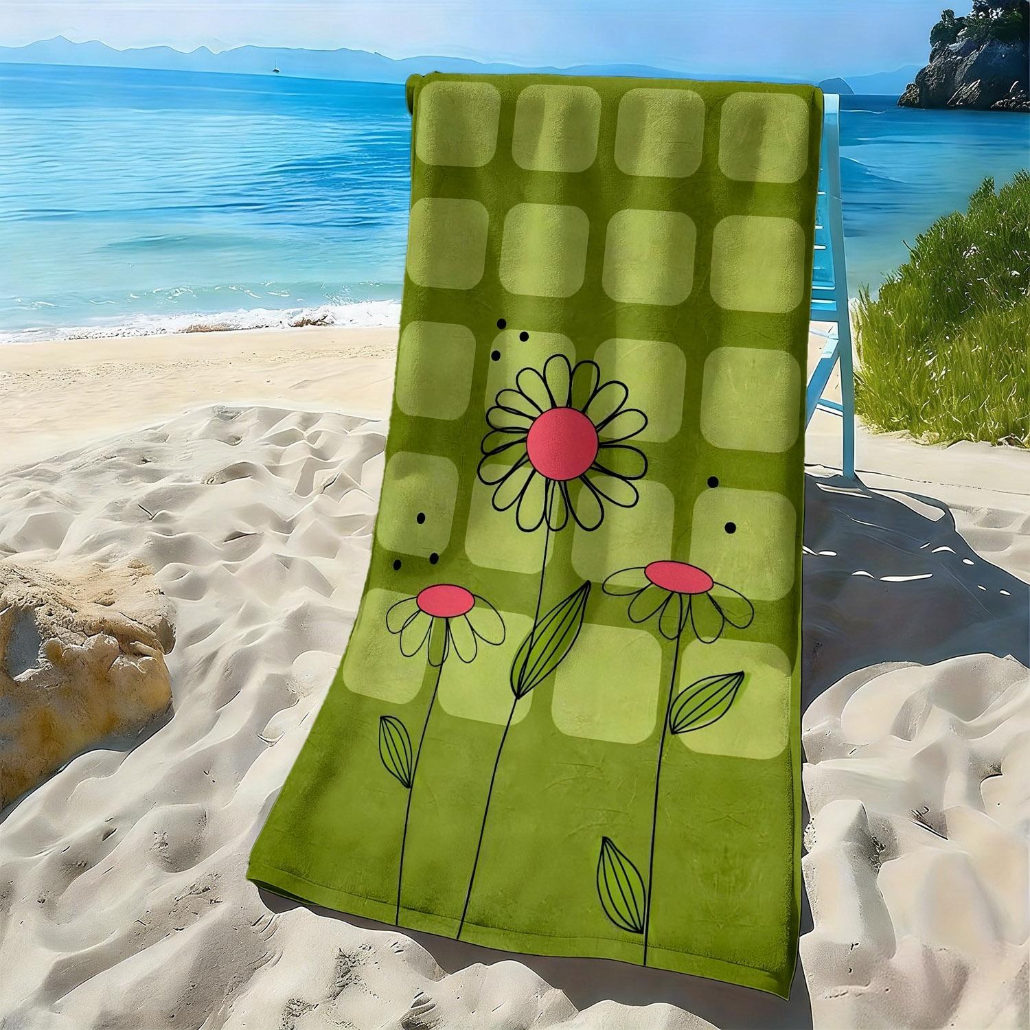 Fresh cartoon-style flower pattern polyester microfiber beach towel is highly absorbent, suitable for swimming and beach outings W40*H60(CM)
Fresh cartoon-style flower pattern polyester microfiber beach towel is highly absorbent, suitable for swimming and beach outings W40*H60(CM)