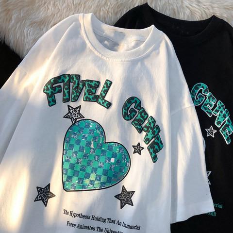 Womens Oversized Short Sleeved Tshirt Love Letter Print Harajuku Y2k Graphic Fashion Anime Tops Tee Grunge Women Clothing 4XL
Womens Oversized Short Sleeved Tshirt Love Letter Print Harajuku Y2k Graphic Fashion Anime Tops Tee Grunge Women Clothing 4XL