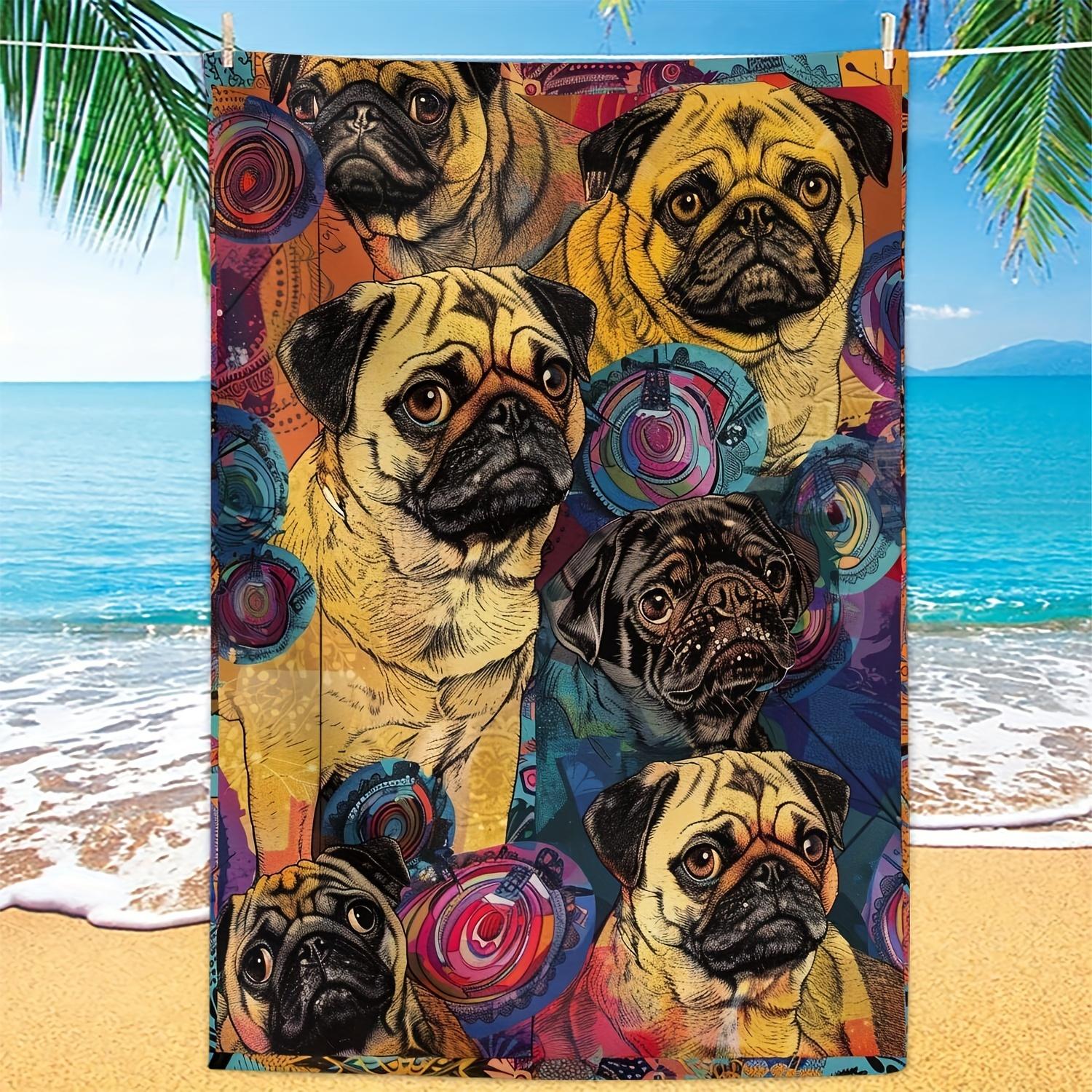 Artistic Pug Dog Collage Beach Towel Flat Print Vibrant Animal Pattern Bath Towel for Kids Adults Beach Party Pool Travel W40*H60(CM)
Artistic Pug Dog Collage Beach Towel Flat Print Vibrant Animal Pattern Bath Towel for Kids Adults Beach Party Pool Travel W40*H60(CM)