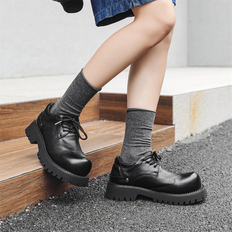 New big-headed leather shoes, the same for men and women, niche platform platform commuter derby shoes, casual leather shoes 55589-K 46
New big-headed leather shoes, the same for men and women, niche platform platform commuter derby shoes, casual leather shoes 55589-K 46