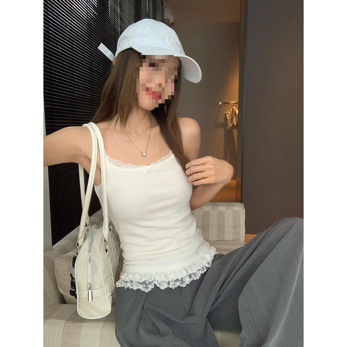 White Lace Trim Bow Spaghetti Strap Vest – Women s Slim Fit Autumn Winter Top Small белый
White Lace Trim Bow Spaghetti Strap Vest – Women s Slim Fit Autumn Winter Top Small белый