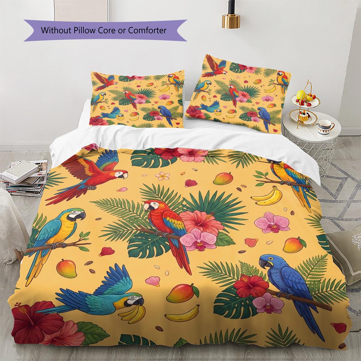 Macaw Pattern Bedding Quilt Set Quilt Cover Pillowcase Home Decoration Birthday Gift (1 * duvet cover + 2 * pillowcase, without core) 135x200cm
Macaw Pattern Bedding Quilt Set Quilt Cover Pillowcase Home Decoration Birthday Gift (1 * duvet cover + 2 * pillowcase, without core) 135x200cm