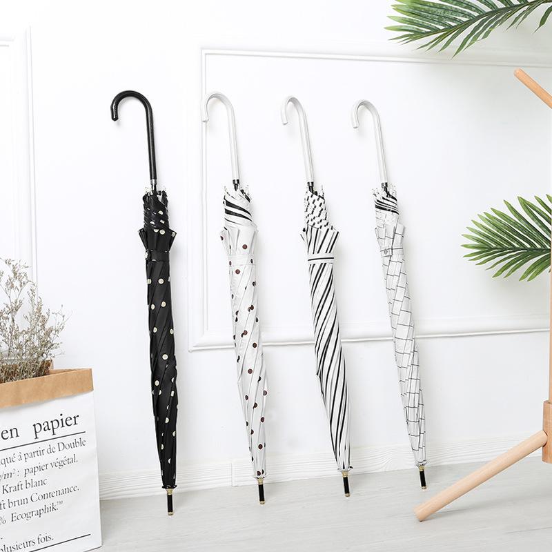 Japanese small fresh 8 bone vinyl straight rod umbrella long handle umbrella simple retro advertisement
Japanese small fresh 8 bone vinyl straight rod umbrella long handle umbrella simple retro advertisement