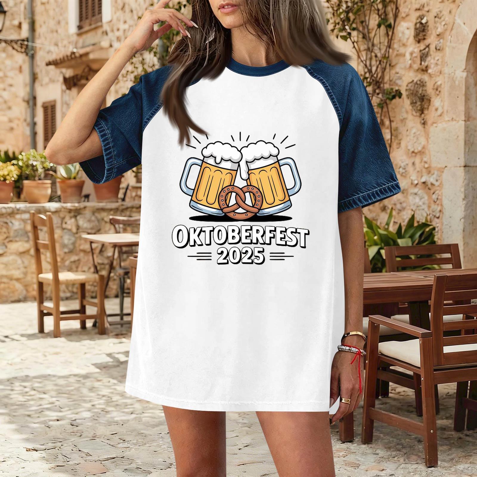 Casual Women Denim Patch Oktoberfest 2025 Print Short Sleeve T Shirt Loose Fit Comfortable Top for Everyday Wear XL білий
Casual Women Denim Patch Oktoberfest 2025 Print Short Sleeve T Shirt Loose Fit Comfortable Top for Everyday Wear XL білий