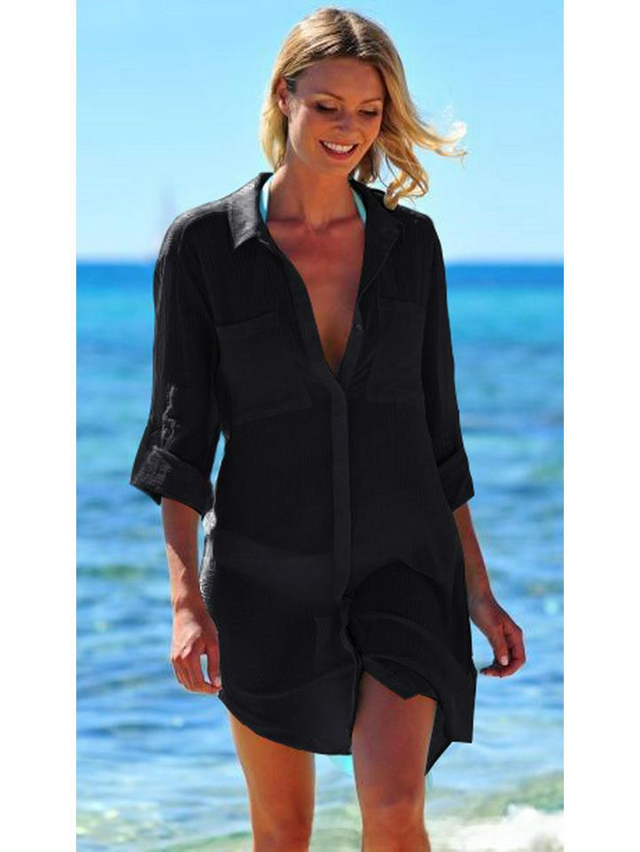 Европейская и американская мятая пляжная накидка со скрытыми карманами One Size чёрный
Европейская и американская мятая пляжная накидка со скрытыми карманами One Size чёрный