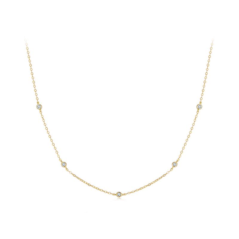 WOSTU Mossanite Station Wedding Chain Necklace For Women, 925 Silver Gold Diamond Cut BTY Layering Choker Necklaces
WOSTU Mossanite Station Wedding Chain Necklace For Women, 925 Silver Gold Diamond Cut BTY Layering Choker Necklaces