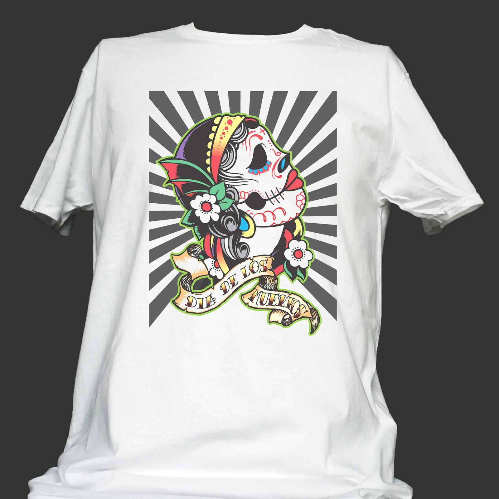 Day of the Dead Mexican Skull Tattoo Rockabilly Rock T-Shirt Mens Womens Tees Top unisex S-3XL 2XL
Day of the Dead Mexican Skull Tattoo Rockabilly Rock T-Shirt Mens Womens Tees Top unisex S-3XL 2XL