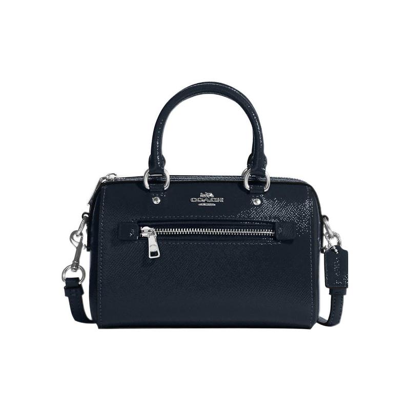 COACH Rowan 17 zipper closure detachable shoulder strap patent leather and leather hand-held crossbody bag small women s navy blue синій
COACH Rowan 17 zipper closure detachable shoulder strap patent leather and leather hand-held crossbody bag small women s navy blue синій