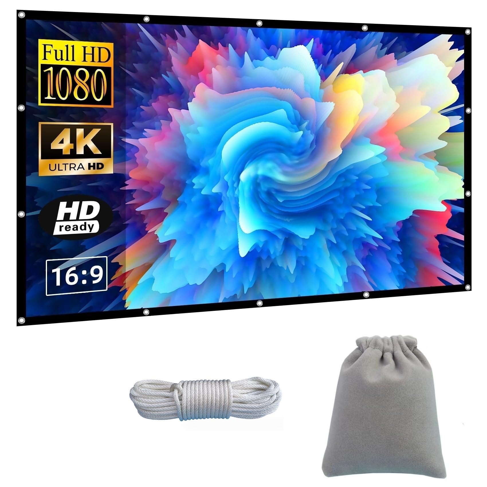 VERCORKIN Проекционный Плотный Холст для Уличного Аспекта Включает Веревку и Сумку для Хранения 250-дюймовый Экран, 567см325см, Использование, Портативный, Соотношение 169, Складной,
VERCORKIN Проекционный Плотный Холст для Уличного Аспекта Включает Веревку и Сумку для Хранения 250-дюймовый Экран, 567см325см, Использование, Портативный, Соотношение 169, Складной,