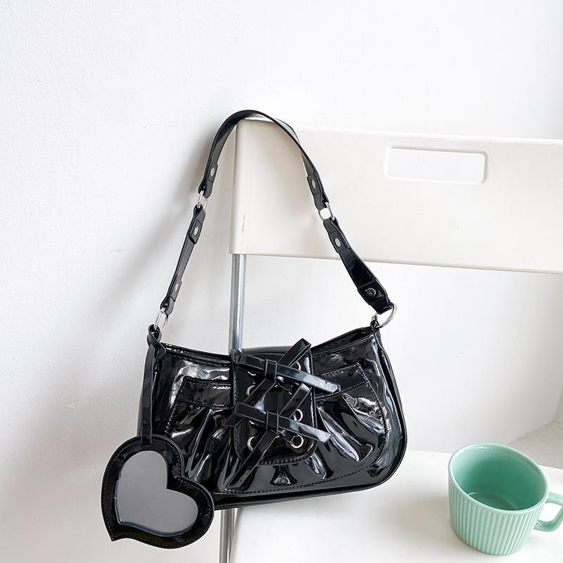 JIAERDI Sweet Cool Black Handbag Women Hot Girls Bow Mirror Chic Half Moon Shoulder Bag Female Harajuku Aesthetic Y2k Handbag
JIAERDI Sweet Cool Black Handbag Women Hot Girls Bow Mirror Chic Half Moon Shoulder Bag Female Harajuku Aesthetic Y2k Handbag