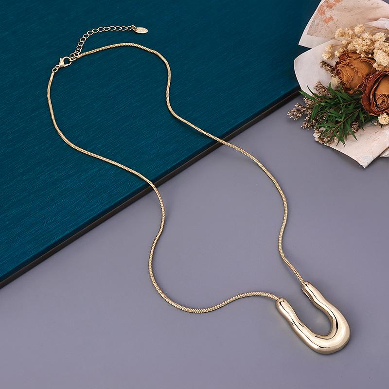 Корейська підкова Кільце Мінімалістичне намисто у формі літери U Ланцюжок для светра золотий
Корейська підкова Кільце Мінімалістичне намисто у формі літери U Ланцюжок для светра золотий