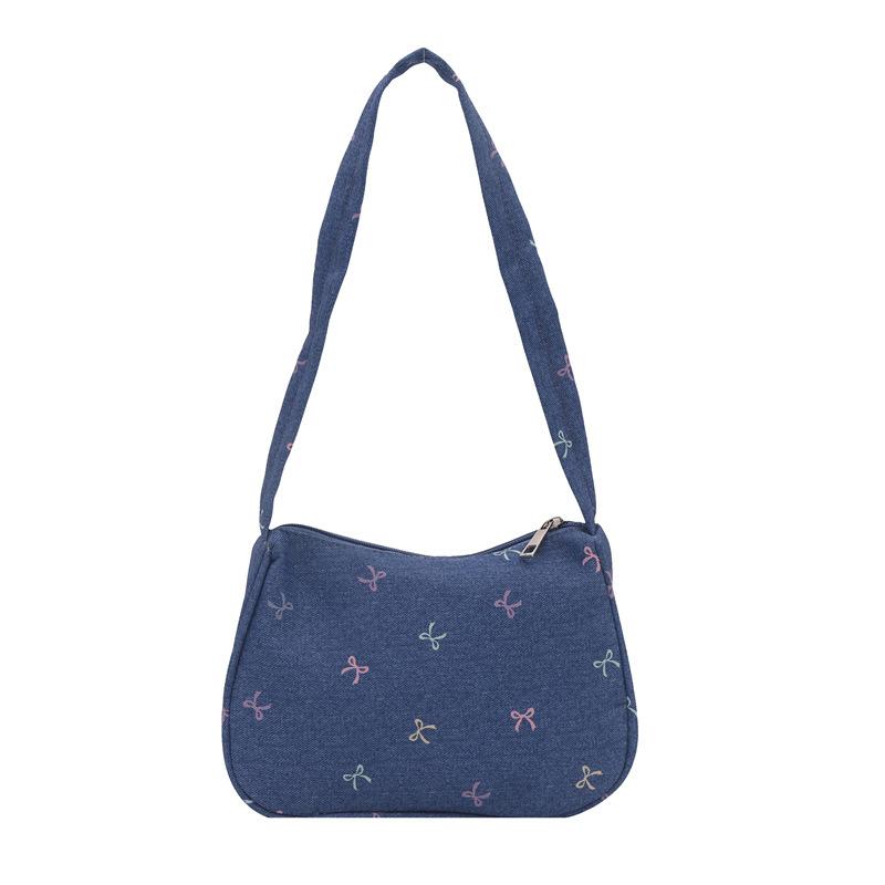 Sweet niche fashionable handbag simple shoulder underarm bag new printed pleated square bag темно-синього кольору
Sweet niche fashionable handbag simple shoulder underarm bag new printed pleated square bag темно-синього кольору