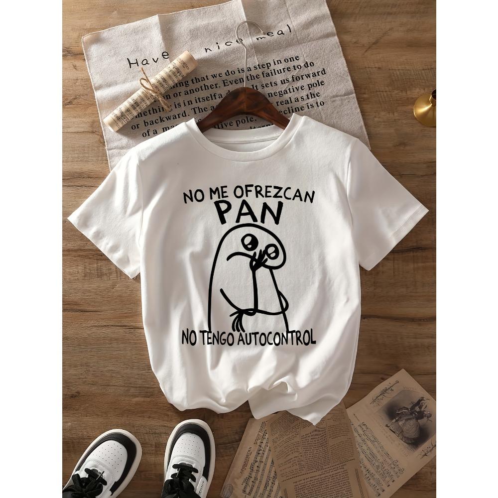 Ladies No Me Ofrezcan Pan Cartoon Bird Pattern Tshirt Humorous Spanish Label Soft Round Neck Aesthetic Clothes S
Ladies No Me Ofrezcan Pan Cartoon Bird Pattern Tshirt Humorous Spanish Label Soft Round Neck Aesthetic Clothes S