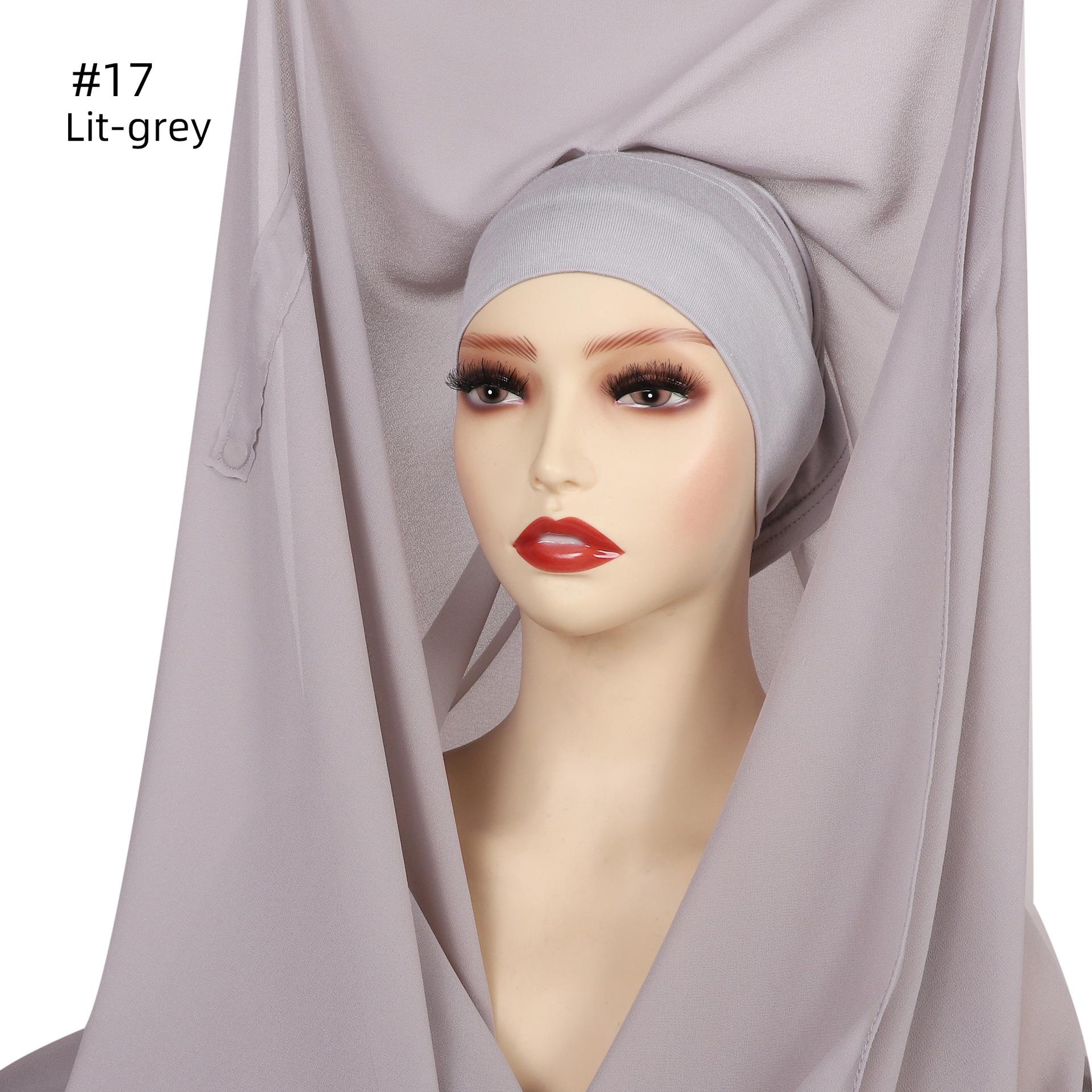Solid Pearl Chiffon Scarf & Elastic Tube Hat with Magnetic Buckle 175CM
Solid Pearl Chiffon Scarf & Elastic Tube Hat with Magnetic Buckle 175CM