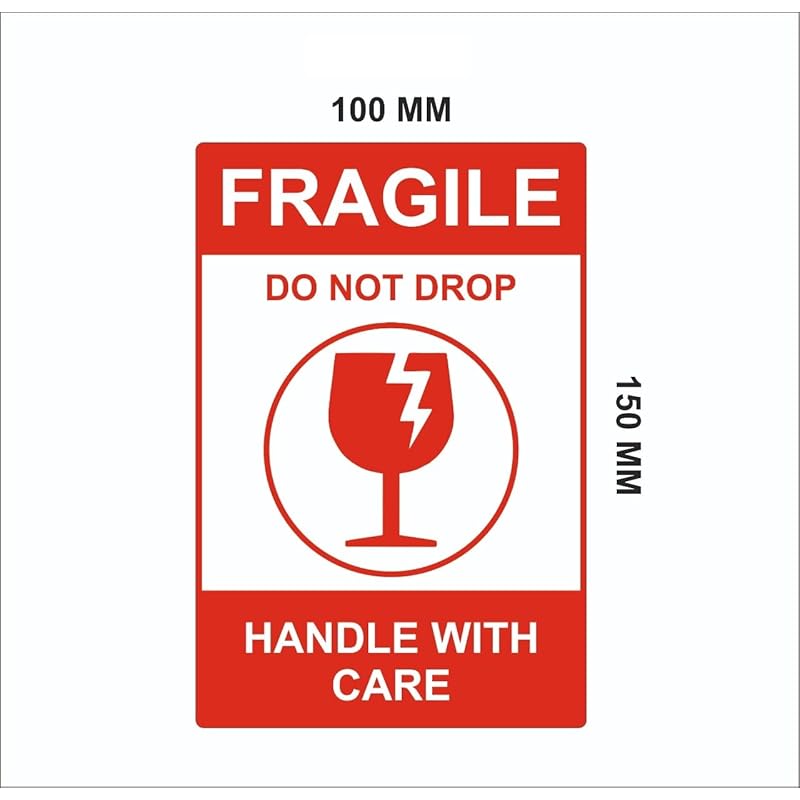 True-Ally Large Fragile Stickers - 100 X 150Mm (4X6 Inch) Strong Adhesive Red Labels Handle With Care Sticker Warning Fo 1 Roll - 100 Sticker червоний
True-Ally Large Fragile Stickers - 100 X 150Mm (4X6 Inch) Strong Adhesive Red Labels Handle With Care Sticker Warning Fo 1 Roll - 100 Sticker червоний