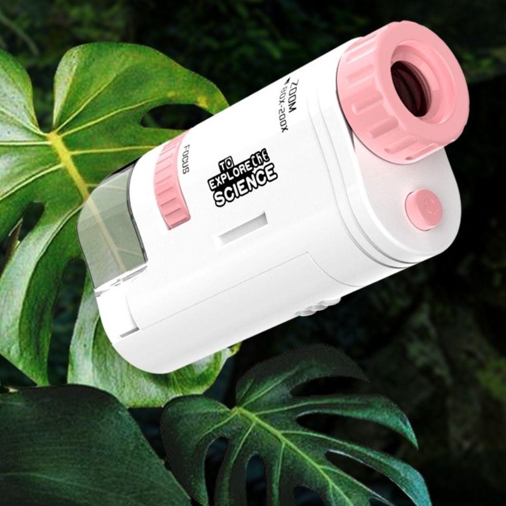 LED Light Electric Mini Microscope High Definition Children Microscope Pocket Microscope Outdoor рожевий
LED Light Electric Mini Microscope High Definition Children Microscope Pocket Microscope Outdoor рожевий