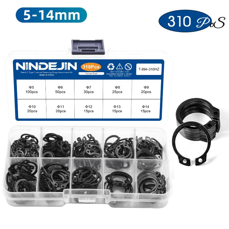 NINDEJIN C clip external circlip snap retaining rings set stainless steel carbon steel 5-28mm circlip set for shaft
NINDEJIN C clip external circlip snap retaining rings set stainless steel carbon steel 5-28mm circlip set for shaft