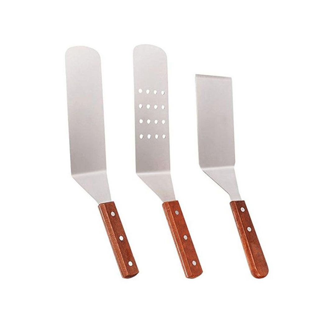 3 Pieces Spatula Set Stainless Pancake Turner Wooden Handle Cooking Scraper for BBQ
3 Pieces Spatula Set Stainless Pancake Turner Wooden Handle Cooking Scraper for BBQ