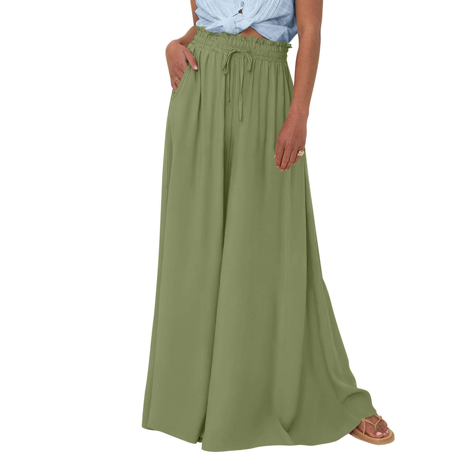 Women High Waisted Wide Leg Pants Summer Casual Flowy Palazzo Pants Beach Trousers With Pocket XXL
Women High Waisted Wide Leg Pants Summer Casual Flowy Palazzo Pants Beach Trousers With Pocket XXL