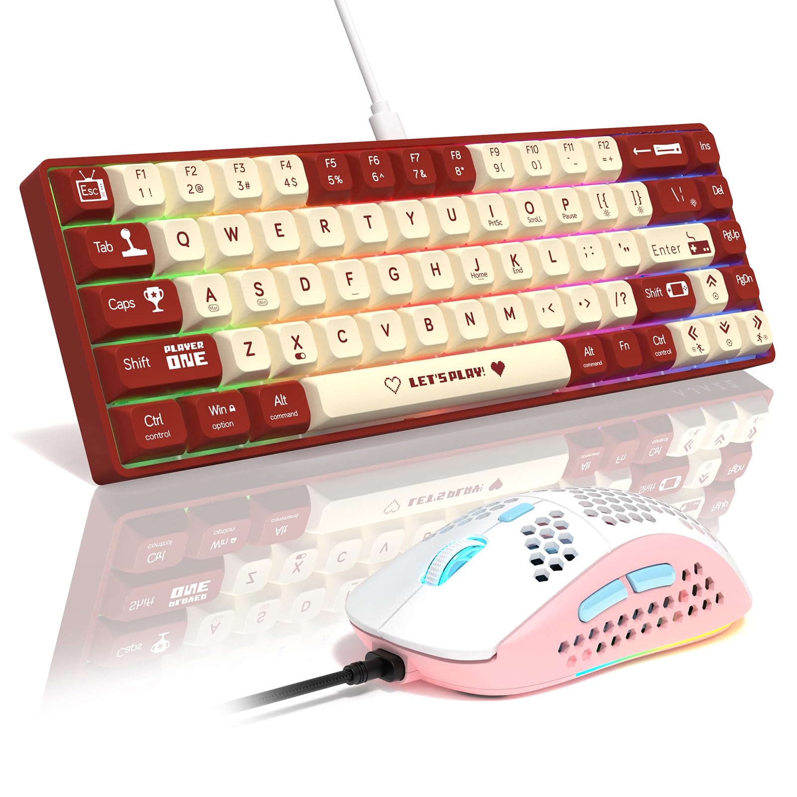 AJAZZ AK680 Mechanical Gaming Keyboard Compact Wired Connection Hot Swap Brown Axis 68 Keys Color Blocking 19 Types RGB 64 Colors Rainbow Backlight
AJAZZ AK680 Mechanical Gaming Keyboard Compact Wired Connection Hot Swap Brown Axis 68 Keys Color Blocking 19 Types RGB 64 Colors Rainbow Backlight