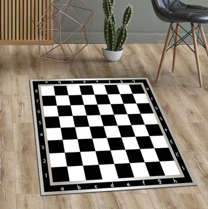 Chess Rug Non-Slip Game Room Carpet Baroque Chess Rug Black Marble Carpet Gold Detail Living Room Game Room Home Decoration Rugs 40X60cm
Chess Rug Non-Slip Game Room Carpet Baroque Chess Rug Black Marble Carpet Gold Detail Living Room Game Room Home Decoration Rugs 40X60cm