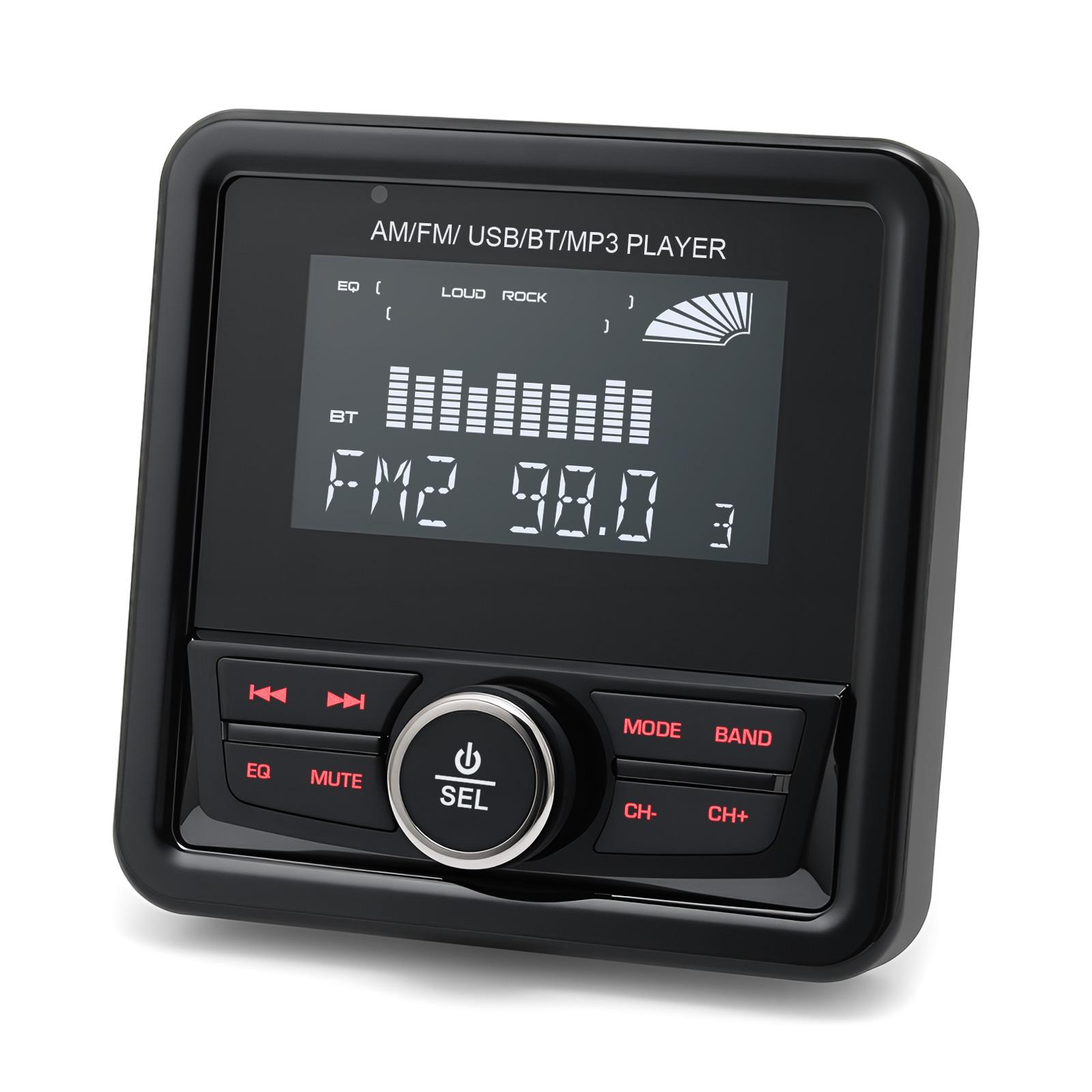 MP3 Player Marine Radio Boat Stereo FM AM Media Audio Player Bluetooth-compatible Waterproof For Yacht ATV UTV Boat Accessories
MP3 Player Marine Radio Boat Stereo FM AM Media Audio Player Bluetooth-compatible Waterproof For Yacht ATV UTV Boat Accessories