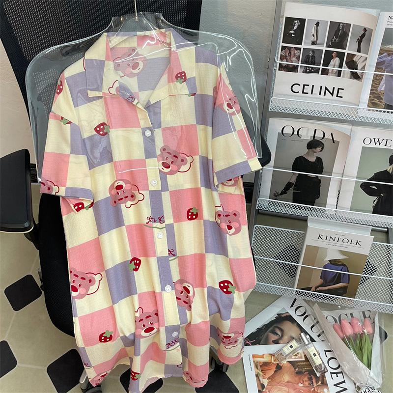 Cute strawberry bear square with trendy combination bubble wrinkle loose summer nightdress summer loungewear m(recommended 40-55kg )
Cute strawberry bear square with trendy combination bubble wrinkle loose summer nightdress summer loungewear m(recommended 40-55kg )