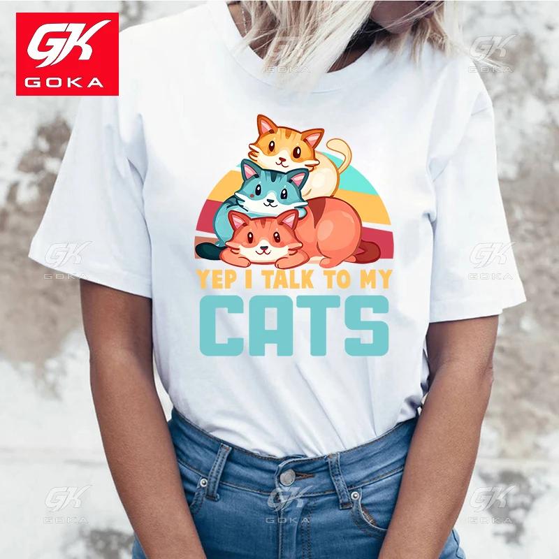 Funny Yer Talk To My Cats Printed Cotton T Shirt Women Short Sleeve Round Neck Cute Casual T Shirts Creative Personalized Tees S
Funny Yer Talk To My Cats Printed Cotton T Shirt Women Short Sleeve Round Neck Cute Casual T Shirts Creative Personalized Tees S
