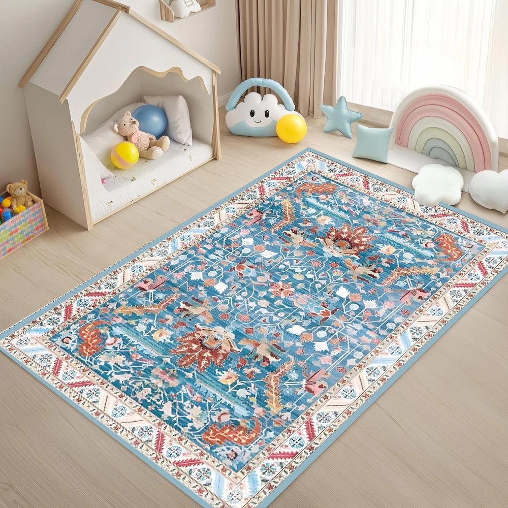 European Floral Palace Rug Non Slip Soft Easy Clean Fits Living Room Home Adds Luxury Elegant Vibe To Cozy Space of Living Room 50x80cm
European Floral Palace Rug Non Slip Soft Easy Clean Fits Living Room Home Adds Luxury Elegant Vibe To Cozy Space of Living Room 50x80cm
