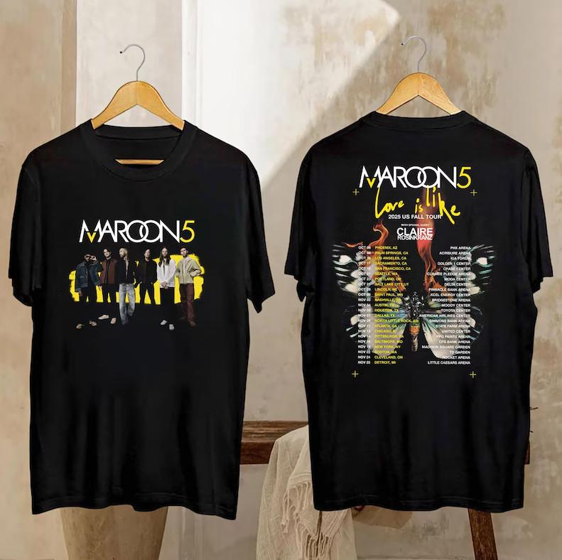 Maroon 5 2025 Tour Graphic Tee | Love Is Like Concert Merch Shirt Unisex T-Shirt XXL
Maroon 5 2025 Tour Graphic Tee | Love Is Like Concert Merch Shirt Unisex T-Shirt XXL
