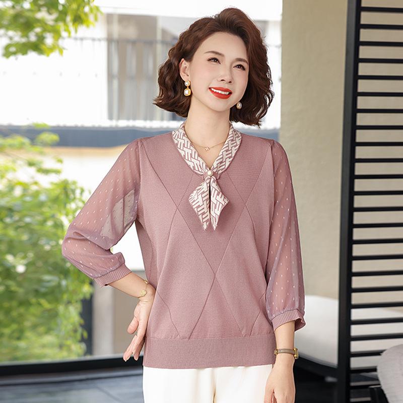 2026 Spring/Fall Stylish, Youthful Sweater for Mature Women with Gauze Sleeves 5XL (150-165 jin)
2026 Spring/Fall Stylish, Youthful Sweater for Mature Women with Gauze Sleeves 5XL (150-165 jin)